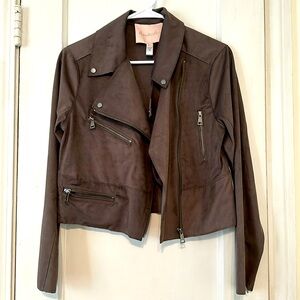 Cute Vegan Suede Jacket New XS NWOT